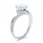  Platinum Contemporary Wrapped Split Shank Diamond Engagement Ring