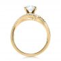 18k Yellow Gold 18k Yellow Gold Contemporary Wrapped Split Shank Diamond Engagement Ring - Front View -  100402 - Thumbnail