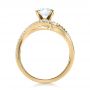 18k Yellow Gold 18k Yellow Gold Contemporary Wrapped Split Shank Diamond Engagement Ring - Front View -  100402 - Thumbnail
