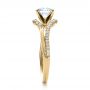 18k Yellow Gold 18k Yellow Gold Contemporary Wrapped Split Shank Diamond Engagement Ring - Side View -  100402 - Thumbnail