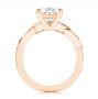 18k Rose Gold 18k Rose Gold Criss-cross Engagement Ring - Front View -  107436 - Thumbnail