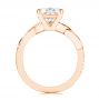 18k Rose Gold 18k Rose Gold Criss-cross Engagement Ring - Front View -  107436 - Thumbnail