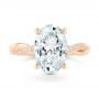 14k Rose Gold 14k Rose Gold Criss-cross Engagement Ring - Top View -  107436 - Thumbnail