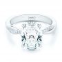  Platinum Platinum Criss-cross Engagement Ring - Flat View -  107436 - Thumbnail