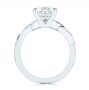 14k White Gold Criss-cross Engagement Ring - Front View -  107436 - Thumbnail