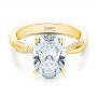 18k Yellow Gold 18k Yellow Gold Criss-cross Engagement Ring - Flat View -  107436 - Thumbnail