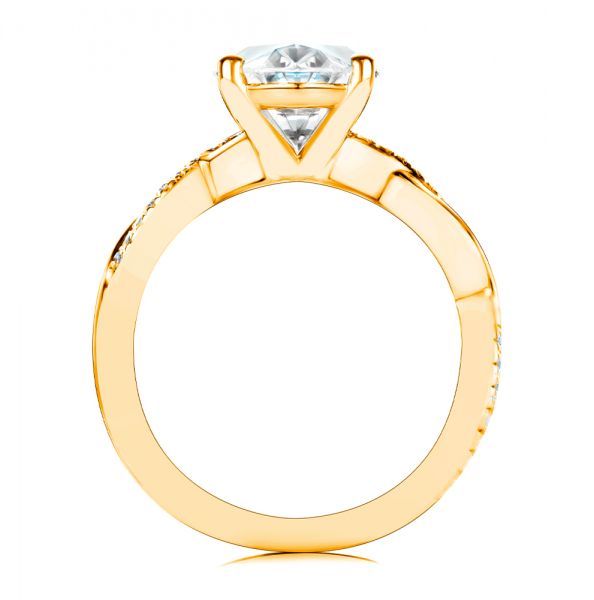 14k Yellow Gold 14k Yellow Gold Criss-cross Engagement Ring - Front View - 107436