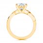 14k Yellow Gold 14k Yellow Gold Criss-cross Engagement Ring - Front View -  107436 - Thumbnail