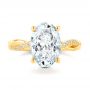 18k Yellow Gold 18k Yellow Gold Criss-cross Engagement Ring - Top View -  107436 - Thumbnail