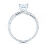 18k White Gold And Platinum 18k White Gold And Platinum Criss Cross Two Tone Diamond Engagement Ring - Front View -  105329 - Thumbnail