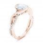 14k Rose Gold 14k Rose Gold Criss-cross Wrap Diamond Engagement Ring - Three-Quarter View -  102477 - Thumbnail