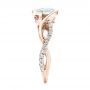 14k Rose Gold 14k Rose Gold Criss-cross Wrap Diamond Engagement Ring - Side View -  102477 - Thumbnail