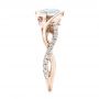 18k Rose Gold 18k Rose Gold Criss-cross Wrap Diamond Engagement Ring - Side View -  102477 - Thumbnail