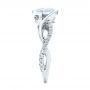 14k White Gold Criss-cross Wrap Diamond Engagement Ring - Side View -  102477 - Thumbnail