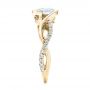 14k Yellow Gold 14k Yellow Gold Criss-cross Wrap Diamond Engagement Ring - Side View -  102477 - Thumbnail
