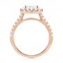 18k Rose Gold 18k Rose Gold Cushion Halo Diamond Engagement Ring - Front View -  103993 - Thumbnail