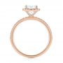 18k Rose Gold 18k Rose Gold Cushion Halo Diamond Engagement Ring - Front View -  104000 - Thumbnail