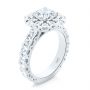  14K Gold Cushion Halo Diamond Engagement Ring - Three-Quarter View -  107272 - Thumbnail