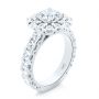 18k White Gold Cushion Halo Diamond Engagement Ring