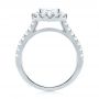 14k White Gold Cushion Halo Diamond Engagement Ring - Front View -  103993 - Thumbnail