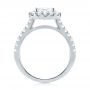 18k White Gold 18k White Gold Cushion Halo Diamond Engagement Ring - Front View -  103993 - Thumbnail