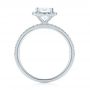 14k White Gold Cushion Halo Diamond Engagement Ring - Front View -  104000 - Thumbnail