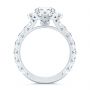  14K Gold Cushion Halo Diamond Engagement Ring - Front View -  107272 - Thumbnail