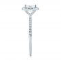  Platinum Platinum Cushion Halo Diamond Engagement Ring - Side View -  104000 - Thumbnail