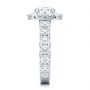  14K Gold Cushion Halo Diamond Engagement Ring - Side View -  107272 - Thumbnail