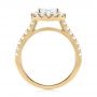 14k Yellow Gold 14k Yellow Gold Cushion Halo Diamond Engagement Ring - Front View -  103993 - Thumbnail