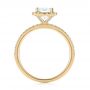 18k Yellow Gold 18k Yellow Gold Cushion Halo Diamond Engagement Ring - Front View -  104000 - Thumbnail