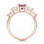 18k Rose Gold 18k Rose Gold Custom Alexandrite And Diamond Engagement Ring - Front View -  101995 - Thumbnail