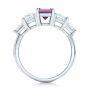 18k White Gold 18k White Gold Custom Alexandrite And Diamond Engagement Ring - Front View -  101995 - Thumbnail