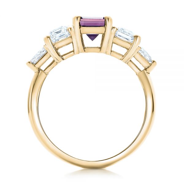 18k Yellow Gold 18k Yellow Gold Custom Alexandrite And Diamond Engagement Ring - Front View - 101995