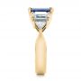 18k Yellow Gold 18k Yellow Gold Custom Alexandrite And Diamond Engagement Ring - Side View -  101995 - Thumbnail