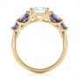 18k Yellow Gold 18k Yellow Gold Custom Alexandrite And Diamond Five Stone Engagement Ring - Front View -  104691 - Thumbnail