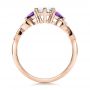 18k Rose Gold 18k Rose Gold Custom Amethyst And Diamond Engagement Ring - Front View -  100817 - Thumbnail