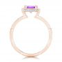 18k Rose Gold 18k Rose Gold Custom Amethyst And Diamond Engagement Ring - Front View -  102449 - Thumbnail