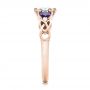 18k Rose Gold 18k Rose Gold Custom Amethyst And Diamond Engagement Ring - Side View -  100817 - Thumbnail