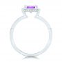  Platinum Platinum Custom Amethyst And Diamond Engagement Ring - Front View -  102449 - Thumbnail