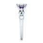  Platinum Platinum Custom Amethyst And Diamond Engagement Ring - Side View -  100817 - Thumbnail