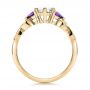 18k Yellow Gold 18k Yellow Gold Custom Amethyst And Diamond Engagement Ring - Front View -  100817 - Thumbnail