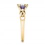 18k Yellow Gold 18k Yellow Gold Custom Amethyst And Diamond Engagement Ring - Side View -  100817 - Thumbnail