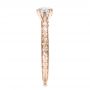 18k Rose Gold 18k Rose Gold Custom Antique Hand Engraved Diamond Solitaire Engagement Ring - Side View -  100716 - Thumbnail