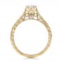 14k Yellow Gold 14k Yellow Gold Custom Antique Hand Engraved Diamond Solitaire Engagement Ring - Front View -  100716 - Thumbnail