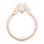14k Rose Gold 14k Rose Gold Custom Aquamarine And Diamond Engagement Ring - Front View -  102862 - Thumbnail