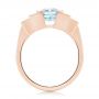 18k Rose Gold 18k Rose Gold Custom Aquamarine And Diamond Engagement Ring - Front View -  103824 - Thumbnail