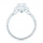 18k White Gold 18k White Gold Custom Aquamarine And Diamond Engagement Ring - Front View -  102862 - Thumbnail