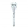  Platinum Custom Aquamarine And Diamond Engagement Ring - Side View -  102862 - Thumbnail
