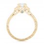 14k Yellow Gold 14k Yellow Gold Custom Aquamarine And Diamond Engagement Ring - Front View -  102862 - Thumbnail